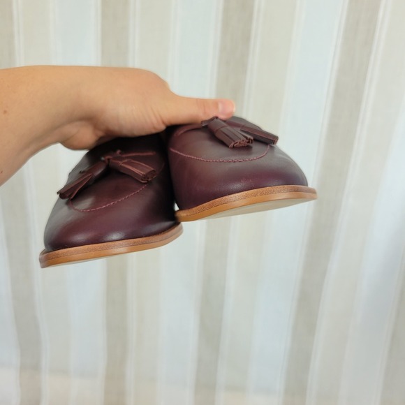 Talbots Francesca Keeper Loafers Leather Maroon Size 8.5 Rich Burgundy - Picture 4 of 10